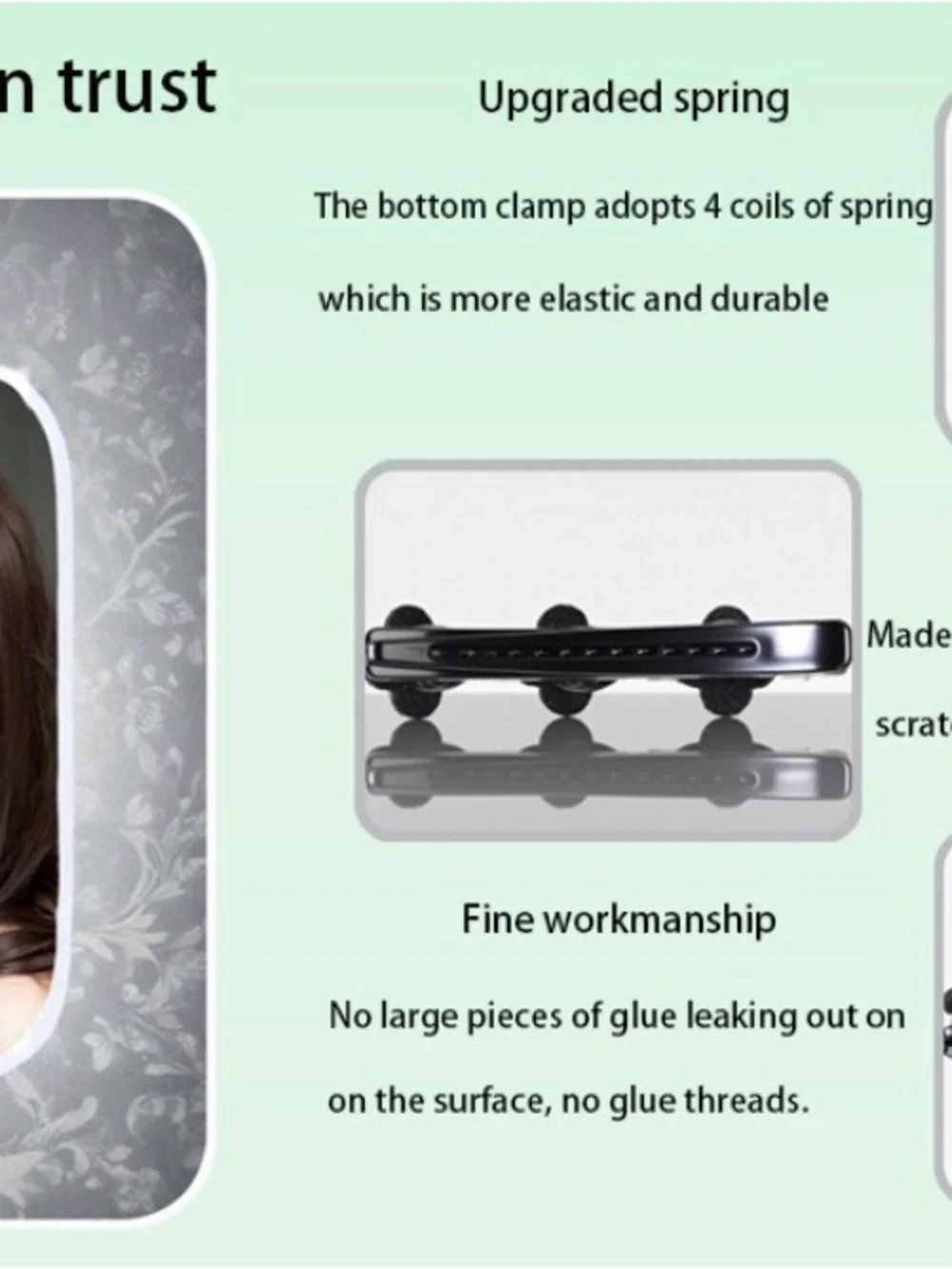 Generic 4PCS Sparkling Crystal Stone Braided Hair Clips in four color